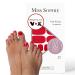 Miss Sophie Pedi Wraps - Lipstick Red Pedicure - single -colored red nail wraps for pedicure - 27 ultra -thin self -adhesive long -lasting nail foils