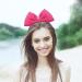 Rose Halloween Bow Headband | Big Bow Hair Hoop for Women | Fluffy Hairband for Christmas Party | Handmade Hair Accessory - Buy Online on GoSupps.com