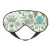 SSIMOO Green Flower. Sleep Mask-Adjustable Breathable Fashionable Eye Mask for A Comfortable Sleep Experience Black