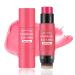 Blush Stick with Brush  Waterproof Makeup Blush 3 In 1 Cheek Blush & Lip Tint & Eye Shadow Makeup Stick  Long Lasting Waterproof  Cream Blush Makeup for All Skin Tones(Rose Pink)