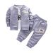BINIDUCKLING Newborn Baby Boys Coat + Pants + Shirts Clothes Sets Toddlers Casual 3 Pieces Outfits 3-4 Years Grey