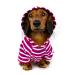 DJANGO Dog Hoodie and Super Soft and Stretchy Sweater with Elastic Waistband and Leash Portal (Small, Boysenberry) Small Boysenberry