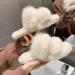 Womens Fluffy Sliders Fur Women Slippers Comfortable Soft Open Toe Flat Fashion Sandals Female Furry Indoor Flip Flops Fluffy Plush Shoes Autumn and Winter Season for Indoor Outdoor (B 24.5CM) (D 2 D 24.5CM - Buy Online on GoSupps.com