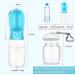 Large 19oz Portable Dog Water Bottle Dispenser with Food Container - Blue - Buy Online on GoSupps.com