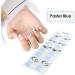 Semi Cured Nail Wraps - 20 Soft Gel Stickers for French Manicure | Blue French Flowers Design | UV/LED Lamp Required - Buy Online on GoSupps.com