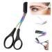 Eyebrow Trimmer Scissor 2024 New Eyebrow Scissors with Comb Precision Eyebrow Trimming Scissors Non-Slip Eyebrow Cutter Hair Removal Eyebrow Scissors Makeup Tool (Black)