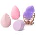 Makeup Sponge Set Makeup Blender for Face  Perfect for Foundation  Powder  and Blending - Includes Holder for Easy Storage!