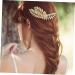 Ipetboom Comb Face Brush Cleansing Leaf Decor Bride Hair Accessories Wedding Bridal Headpieces Wedding D cor Wedding Decorations for Ceremony Gold Decor Women's Leaves Zinc Alloy Decorate - Buy Online on GoSupps.com