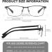 LVIOE Clear Real Glasses - Smoky Quartz Lenses Blue Light Blocking Gun Frame 1.0x Reading Glasses - International Shipping Available - Buy Online on GoSupps.com