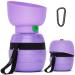 Pecute drinking bottle dogs for on the go dog drinking bottle silicone water bottle dog with foldable water bowl dog drinking bottle to go pet drinkable purple s 350 ml s (350ml) purple
