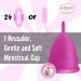 Blossom Menstrual Cup | Reusable Silicone Period Cup | Say Goodbye to Tampons | Large Violet Cup for Comfortable Menstrual Days - Buy Online on GoSupps.com