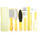 Hoothy footfish set 10 in 1 professional pedicure tool corneahobel cornea removal foot care set peeling sandpaper foot rubbing kit for men women salon and at home foot care (yellow 11pc)