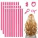 30 PCS Flexible Hair Curlers Flex Rods Flexible Curling Rod Flexible Curling Rollers Curling Rods Hair Rods for Sleeping Styling Hairdressing Pink