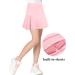 Arshiner Girl's Sport Skirts with Shorts | Athletic Pleated Skort | Light Pink | Size 6-7 Years - Buy Online on GoSupps.com