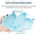 Silicone Suction Plate for Toddlers - Self Feeding Training Divided Dish & Bowl - Fits Highchairs - Wyvern-sky - Buy Online on GoSupps.com