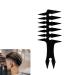 1pcs Texture Comb Fantail Handle Black Wide Tooth Styling Comb Two Sided Barber Comb Professional Men Styling Comb for Men Shaping Wet Curly Pick Oil Hair Most Hair Stylist Tools (200mm X 80mm)