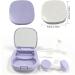 Buy Hown Contact Lens Container Travel Set - Cute Tui with Mirror Tweezers & Remover - 2 Pieces Purple/White | Ideal for Daily Use - Buy Online on GoSupps.com