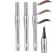 Cooklesa Eyebrow Cooklesa Upgraded Natural Waterproof Eyebrow Pen with Microfine Tip Two-Pronged Eyebrow Pencil 3D Waterproof Microblading Eyebrow Pencil Long-Lasting Natural (3*)
