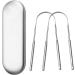 Wilsem Stainless Steel Tongue Cleaner & Toothbrush - Fresh Breath Oral Hygiene Tool in Silver Box - Buy Online on GoSupps.com