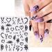 6 Sheet Halloween Nail Stickers - Spider Web Spooky Designs 3D Self-Adhesive Nail Decals for Halloween Decoration - Buy Online on GoSupps.com