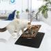 Aivituvin Small Dog Elevated Bowls - 15 Tilted Walnut Wood Feeder for Cats and Puppies | Raised Food Dish Set with Anti-Slip Mat - Buy Online on GoSupps.com
