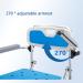Folding Bathroom Chair Shower Chairs with Arms and Backrest Non-Slip Height Adjustable Shower Stool for Elderly Disabled Pregnant Women and Adults(B) - Buy Online on GoSupps.com