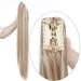 Ponytail Hair Extension - Heat Resistant Sandy Blonde Braid with Butterfly Clamp | 66 cm Realistic Look - Buy Online on GoSupps.com