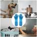 Rubber Dishwashing Gloves Extra Long Sleeves Cleaning Scrubber Gloves Waterproof Mittens 1Pair Blue. - Buy Online on GoSupps.com