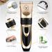 Eyeleaf Rechargeable Pet Grooming Clippers - Professional Low Noise Cordless Trimmer Kit for Dogs Cats - Includes 4 Guide Combs and Cleaning Brush - Gold - Buy Online on GoSupps.com