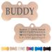 Ibera Gifts - Personalized dog brand for medium to large dogs made of stainless steel with engraving name collar personalized trailer brand address trailer dog hall band (pink gold)
