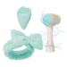 Bella Ciao 3-in-1 Facial Skin Care Set - Makeup Remover Pads Plush Headband Dual Function Face Brush: Exfoliation & Cleansing - Skincare Set for Make Up Remover & Facial Cleansing Brush