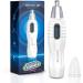 Ear and Nose Hair Trimmer for Men and Women, Eyebrow Hair Remove, Facial Hair Trimmer with Dual Edge Blades, Easy to Clean Nose Trimmer (White)