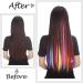 Silk-Co Rainbow Clip-In Hair Extensions - 10pcs Smooth DIY Highlights Natural Black & Blue 50g 50cm - Buy Online on GoSupps.com