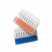 SUPVOX 80pcs gums interdental brush between teeth gingival toothpick dental floss tooth clean tool (blue and orange)