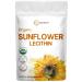 Sustainably US Grown, Organic Sunflower Lecithin Powder, 1 Pound, Sustainable Farmed, Cold Pressed, Rich in Phosphatidyl Choline and Protein, Making Liposomal Vitamin C, Lactation Supplement, Non-GMO 1 Pound (Pack of 1)