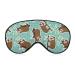 Sloth and Polka Dots Pattern Sleep Mask Eye Cover for Sleeping Blindfold with Adjustable Strap Blocks Light Night Travel Nap for Men Women