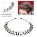 Buy Etercycle Metal Hair Bands - 3-Piece Unisex Wave Black Spring Headbands for Yoga & Outdoor Sports | 90s Style Non-Slip Accessories - Buy Online on GoSupps.com