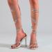 Shop XTZYGLFD Summer Luxury Rhinestone Ankle Wrap Stiletto Heel Sandals for Women - White 4.5 UK Narrow - Buy Online on GoSupps.com