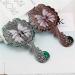 BYVUTE Butterfly Texture Vintage Metal Makeup Mirror and Comb Set - Antique Princess Castle Vanity Mirror and Hair Brush Gift for Women Girls - Buy Online on GoSupps.com