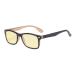 Eyekepper Blue Light Blocking Computer Reading Glasses for Women and Men Yellow Lenses Classic Readers (Black Brown +0.50)