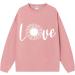 Valentine's Day Women's Love Heart Graphic Print Sweatshirt - Pink - X-Large - Buy Online on GoSupps.com