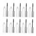 BIUDECO 10pcs Mascara Empty Tube Lip Glazes Tube Refillable Mascara Tube Makeup Mascara Plastic Silver