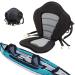 signmeili Adjustable Paddle Board Seat, Marine Kayak Seat Canoe Seat with Detachable Back Storage Bag, Boat Seat High Backrest Chair Conversion Seat