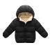 YOPOTIKA Baby Girls Boys Toddler Hooded Outerwear Jacket with Removable Hood Warm Fleece Coat Outerwear Suits Navy Blue 12-18 Months 3-4 Years black