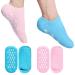 Moisturizing gel socks 2 pairs of moisturizing socks reusable soft feters with essential oil treatment dry skin for feet peeling pink & blue