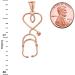 Fine 10k Rose Gold Heart-Shaped Stethoscope Pendant | Unique Medical Jewelry for Healthcare Professionals - Buy Online on GoSupps.com