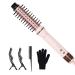 1.5 Inch Rotating Curling Iron Brush Automatic Curling Wand for Blowout Styles and Natural Curls with Cold Air Dual Voltage Thermal Hair Brush for Medium or Long Medium Hair 30S Fast Heating