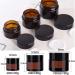 PANENDIANO 12 pcs Amber Glass Containers - 60 ml Empty Lotion Cream & Candle Jars for Cosmetics - Eco-Friendly Storage Solution - Buy Online on GoSupps.com