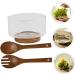 Alipis 1 Set Tableware Snack Clear Dessert Fruit Mixing Salad Fork Large Serving Spoon Storage Kitchen - Buy Online on GoSupps.com