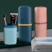 Katmerio Travel Toothbrush Set - 3-Piece Portable Toothbrush Holder & Cleaning Cup for Camping Hiking Business Trips & Home - Buy Online on GoSupps.com